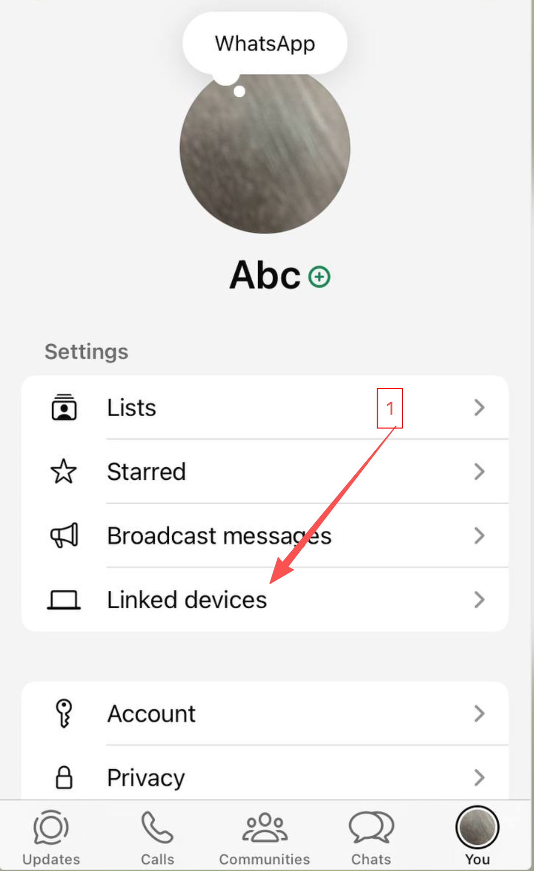 WhatsApp step 1 screenshot