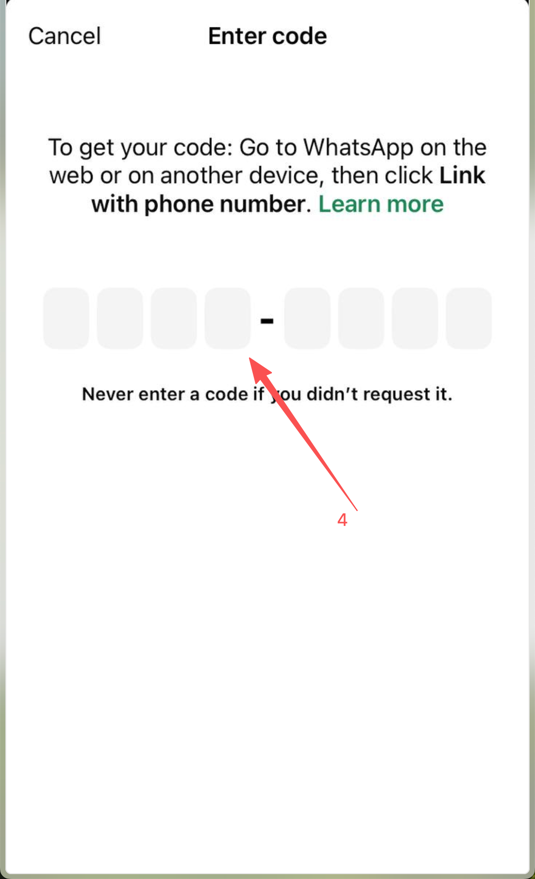 WhatsApp step 4 screenshot